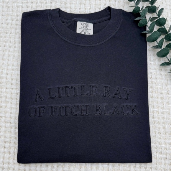 Comfort Colors Tops - “Little Ray of Pitch Black” Comfort Colors T-shirt XL